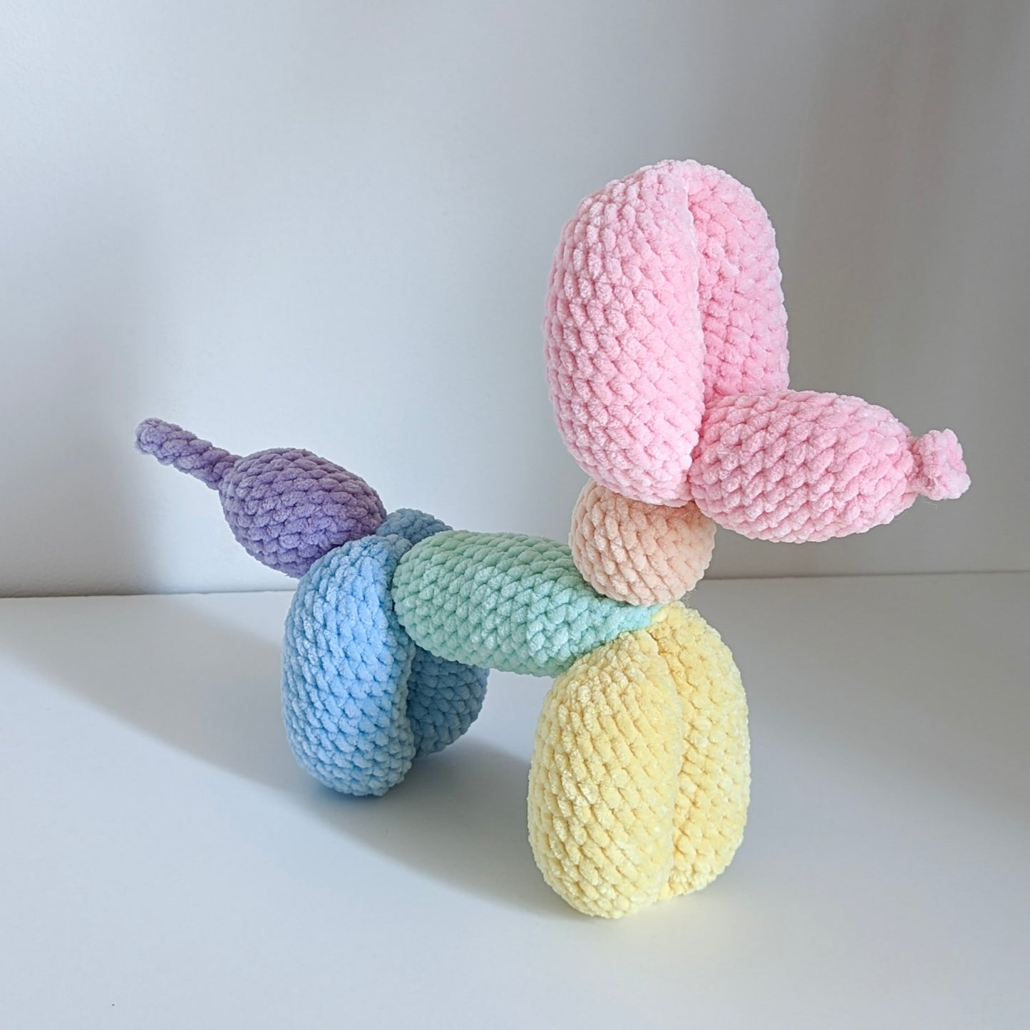 Balloon Dog - in Pastel Rainbow