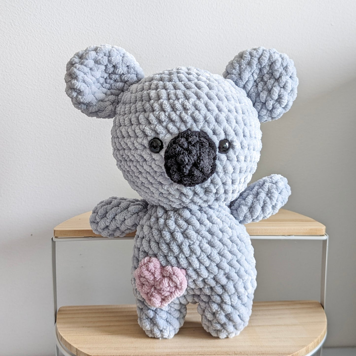 Koala - Silver with small heart patch