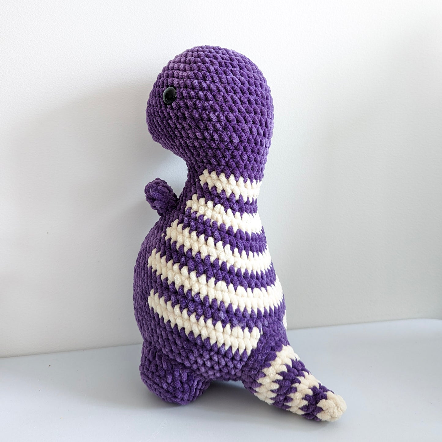 Cuddle-sized Dino - Meadow Violet & Seed Pearl