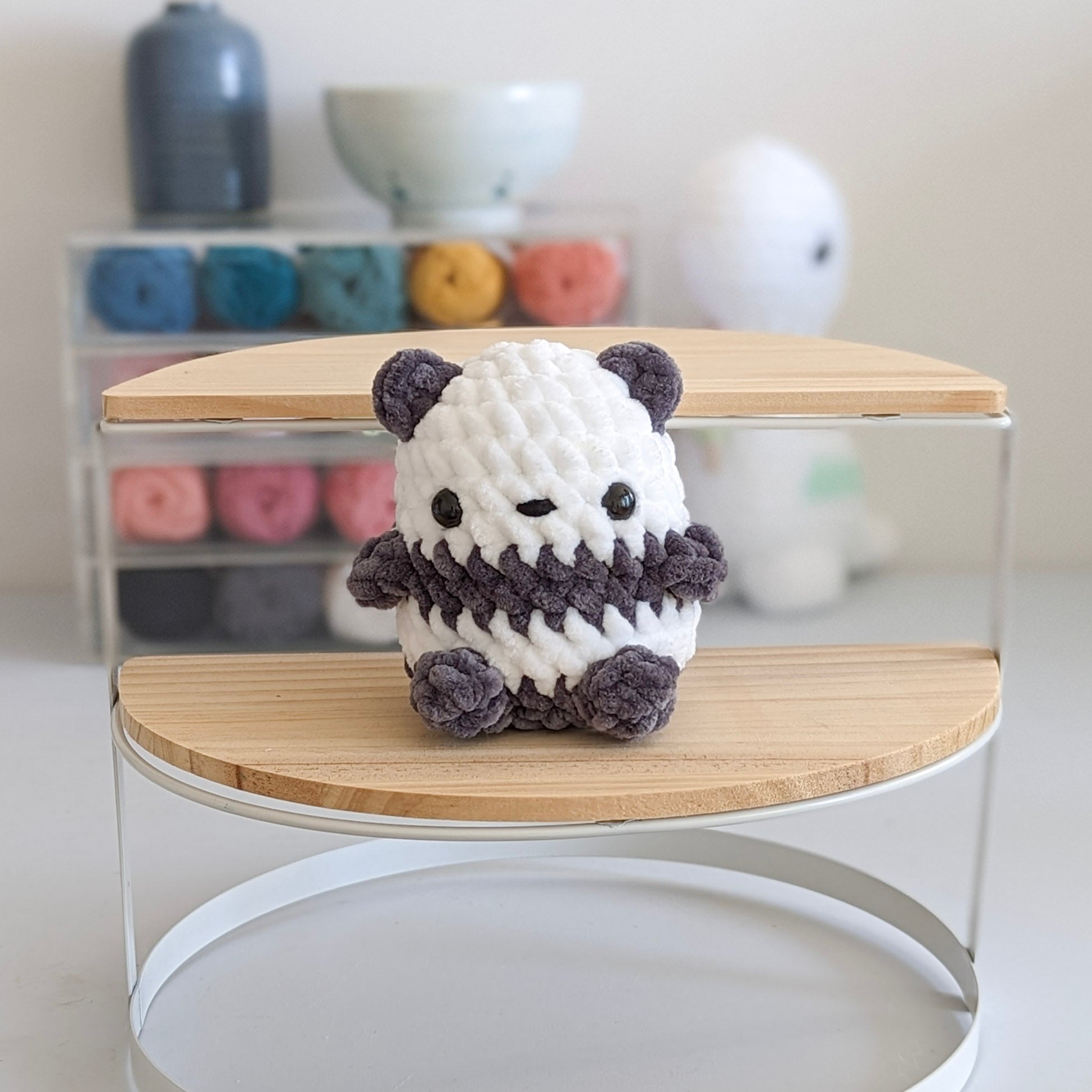 Panda Collection Desk CUSTOM - Panda Desk Buddy – Monochrome Magpie
