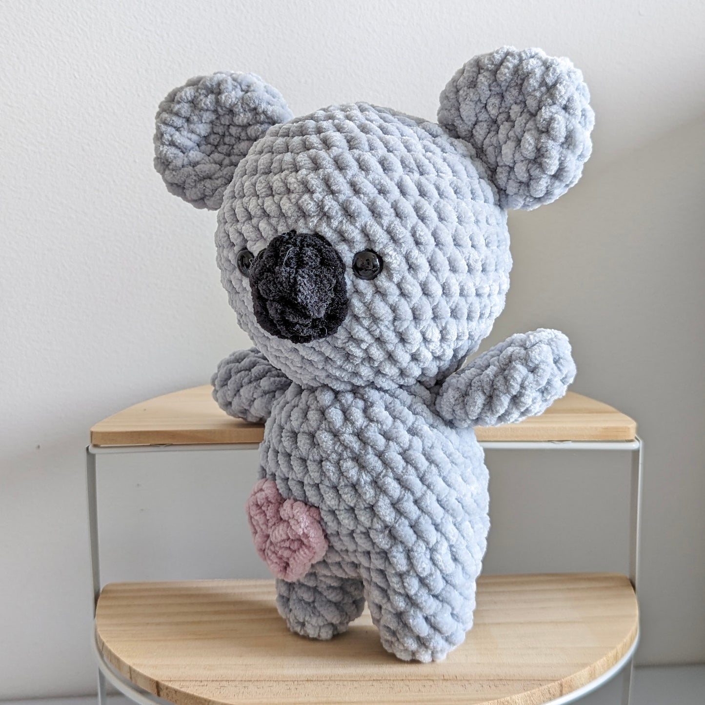 Koala - Silver with small heart patch